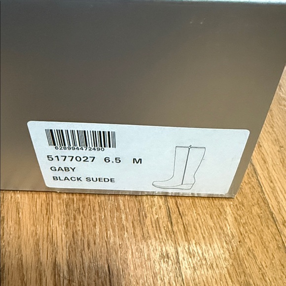 NWT La CANADIENNE Gaby Black Suede Waterproof Wedge Boots - Picture 5 of 5